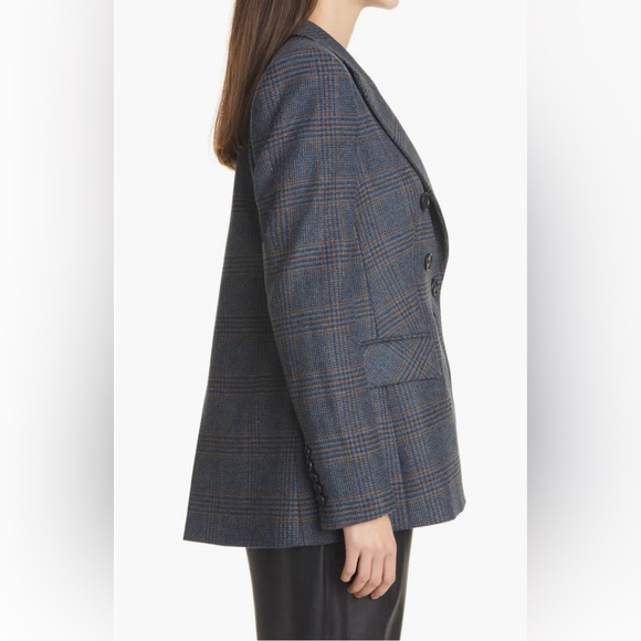 Veronica Beard Yareli Dickey Jacket in Navy Multi Size 4 Plaid Jacket Academia - Picture 5 of 16